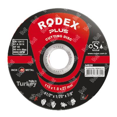 RODEX-Disco da taglio P x FERRO/INOX d.230x2,0x22