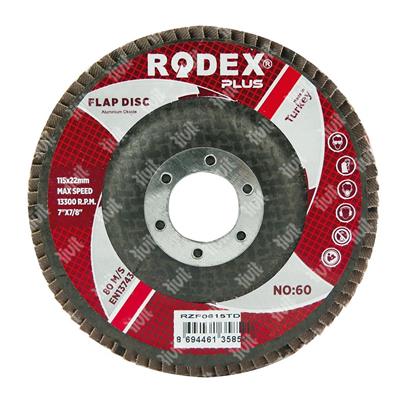 RODEX-Disco Fibra Lamellare  x Ferro GR.80 d.115x22 GR.80