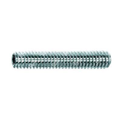 Socket set screw with cup point UNI 5929/DIN 916 white zinc plated steel 45H M3x6