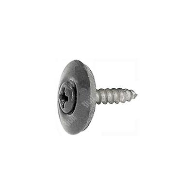 VVX7037-Stainless steel PZ screw w/washer d20+EPDM (in 1 pc). Head painted RAL7037 4,5x45xR20