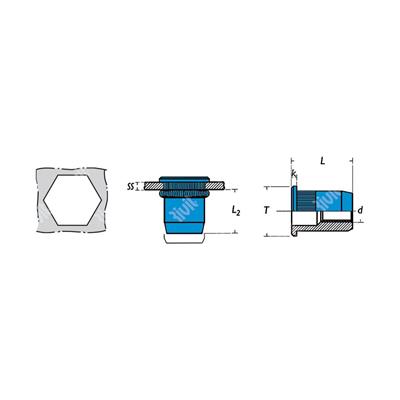 ITC-Z-A4-Rivsert Inox A4 f.6,0 ss0,3-3,0 Zigr. M4/030