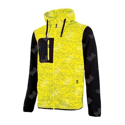 UPOWER-Felpa RAINBOW YF  Giallo Fluo Tg.XL