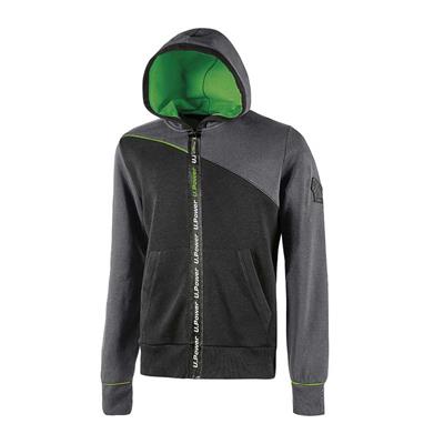 UPOWER-Felpa JUPITER AG Nero/verde Tg.XXL