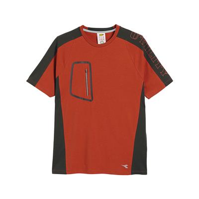 DIADORA-T-Shirt Cross Organic Rosso Nespola tg.XL