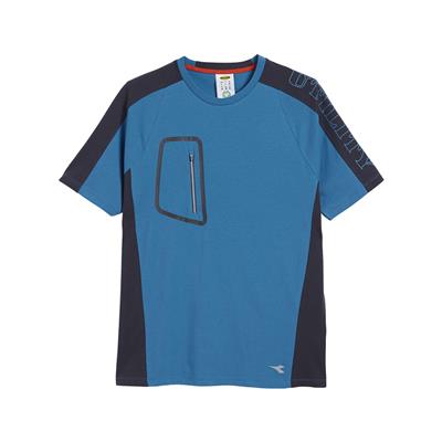 DIADORA-T-Shirt Cross Organic Blu Divino tg.S