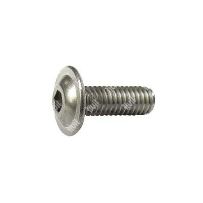 Hex socket button head screw w/flange ISO 7380-2 stainless steel 304 M4x40