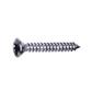 Phillips cross oval head tapping screw UNI 6956/DIN 7983 nickel plated steel 6,3x19