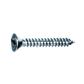 Phillips cross flat head tapping screw UNI 6955/DIN 7982 nickel plated steel 4,2x13