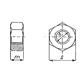 Hexagon nut UNI 5588/DIN 934 cl.8 - hot-dip galvanized steel M16