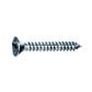 Phillips cross flat head tapping screw UNI 6955/DIN 7982 nickel plated steel 5,5x25