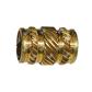 Symmetrical brass heating rivet nut S29L h.5,61 - de.6,37 - h.8,15 M4