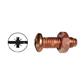 TCR-CH+COPPER Screw/-w/Inox Copper pltd Nut M6x20