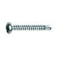 Pan head Ph+ self-drilling screw UNI8118/DIN7504N C15 - white zinc plated steel 4,8x50