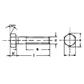 Vis tête hexagonale UNI 5737/DIN 931 A2 - acier inoxydable AISI304 M6x50