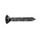 Phillips cross flat head tapping screw UNI 6955/DIN 7982 black zinc plated stainless stee 2,9x13
