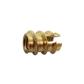 Brass self tapping socket for wood d.est.7x2,5 M4x0,7x10