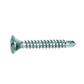 Csk flat head self drilling screw UNI8119/DIN7504P white zinc plated steel 4,2x38