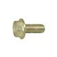 Hex head flange w/serration bolt DIN 6921 6.8 - yellow zinc plated steel M10x40