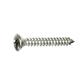 Phillips cross oval head tapping screw UNI 6956/DIN 7983 stainless steel 304 4,8x80