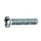 Slotted cheese head screw UNI 6107/DIN 84A 4.8 - white zinc plated steel M2x10