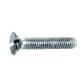 Slotted flat head screw UNI 6109/DIN 963A 4.8 - white zinc plated steel M3x5