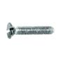 Slotted flat head screw UNI 6109/DIN 963A 4.8 - white zinc plated steel M3x6