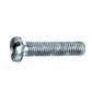 Slotted cheese head screw UNI 6107/DIN 84A 4.8 - white zinc plated steel M2x20