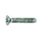 Phillips cross flat head screw UNI 7688/DIN 965 4.8 - white zinc plated steel M6x8