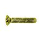 Phillips cross flat head screw UNI 7688/DIN 965 4.8 - yellow zinc plated steel M3x20