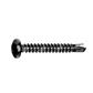 Pan head Ph+ self-drilling screw UNI8118/DIN7504N C15 - black zinc plated steel 4,2x38