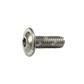 Hex socket button head screw w/flange ISO 7380-2 stainless steel 304 M6x6