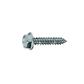 Self-tapping screw UNI 6950 flanged hexagon head white zinc plated steel 4,8x50