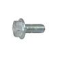 Hex head flange w/serration bolt DIN 6921 8.8 - white zinc plated steel M5x12