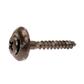 VSXR-Pozi stainless steel screw w/washer d.15 +EPDM (in 2 pcs). Head painted RAL8017 4,5x45xR15