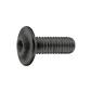 Hex socket flange button head screw ISO7380-2 10.9 - black zinc plated steel M8x16
