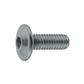 Hex socket flange button head screw ISO7380-2 10.9 - dehydrogenated white zinc plated steel M6x20