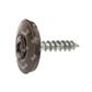 VVX8017-Stainless steel PZ screw w/washer d20+EPDM (in 1 pc). Head painted RAL8017 4,5x45xR20
