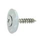 VVX9002-Stainless steel PZ screw w/washer d20+EPDM (in 1 pc). Head painted RAL9002 4,5x45xR20