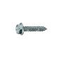 Self-tapping screw UNI 6950 flanged hexagon head white zinc plated steel 6,3x150