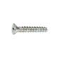 Thread forming screw for plastic CSK Ph+ 30° white zinc plated 3x12