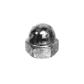 Hex domed cap nut UNI 5721/DIN 1587 nickel plated Brass M6